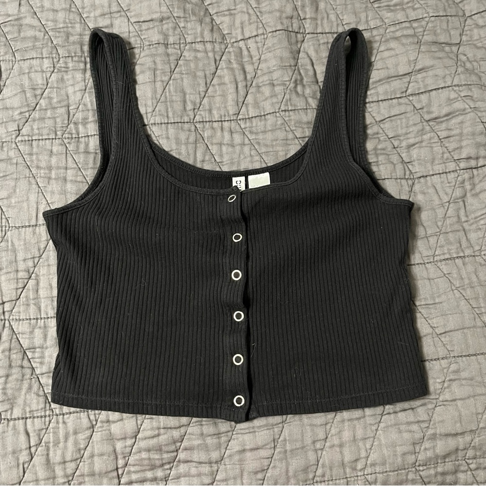 H&M DIVIDED Button up crop top